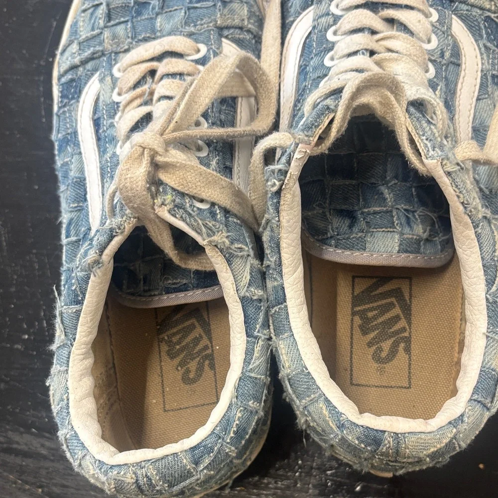 Vans Old Skool Stackform Woven Denim Sneakers Mens 7 Womens 8.5 - Picture 11 of 12